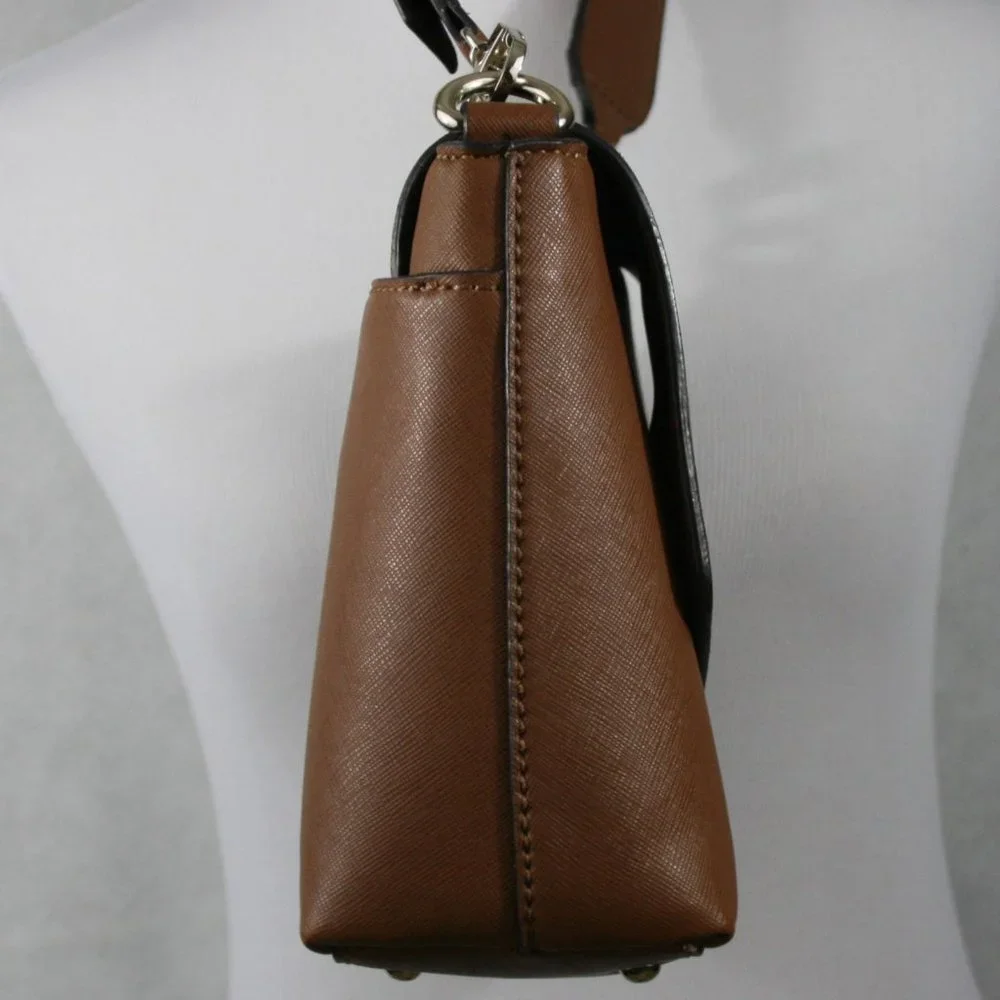 Guess Brown Faux Leather Shoulder Bag w/ Removable Wide Shoulder Strap EUC - Picture 6 of 15